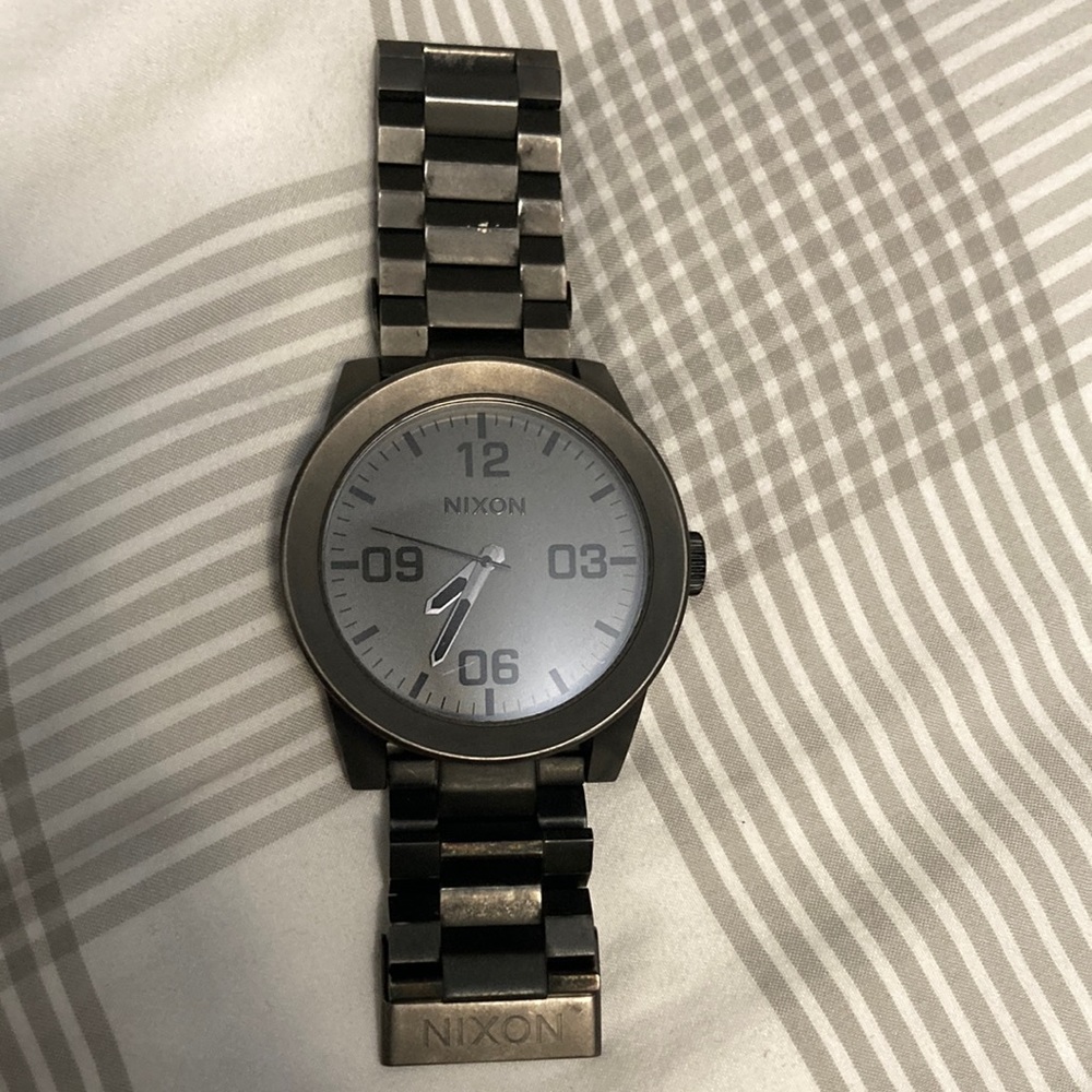 Nixon corporal stainless steel matte black watch